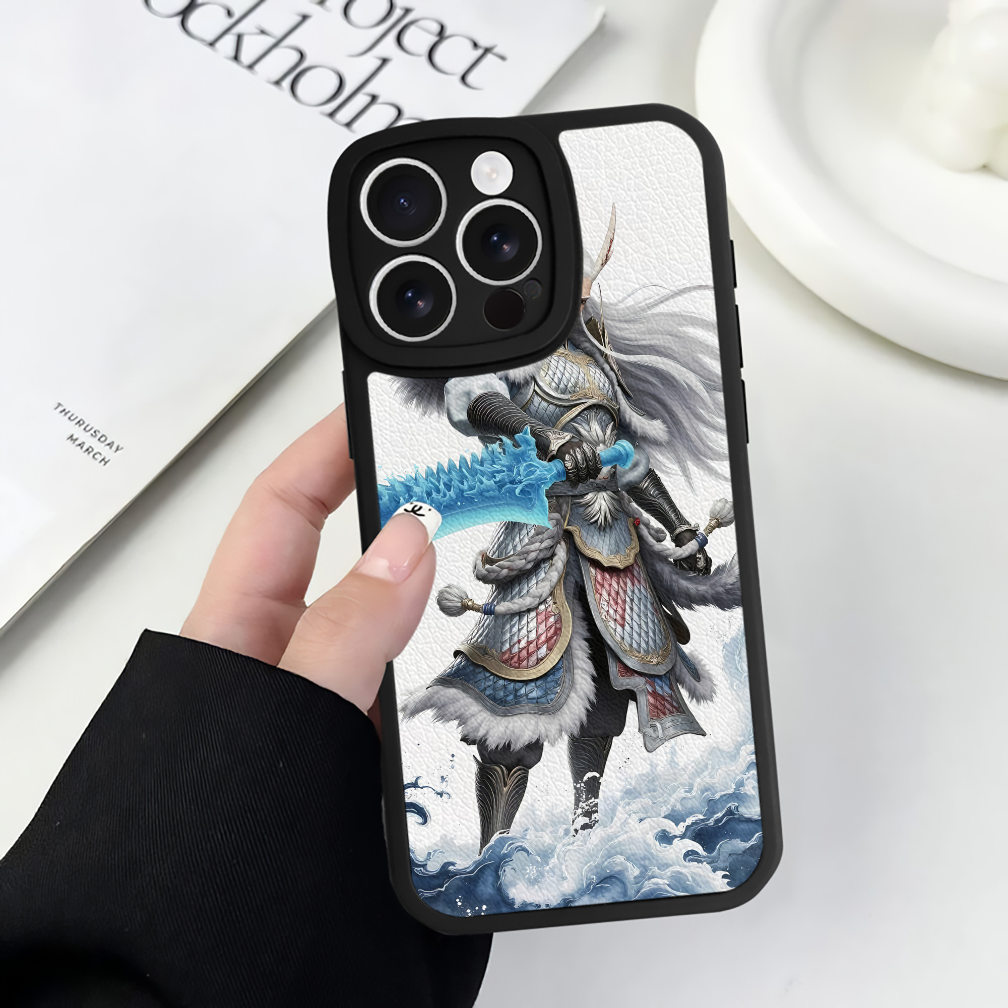（画像用） Ne Zha 2 ナタ 魔童の大暴れ 【iPhone 16シリーズ対応】シリコンスマホケース（レザー調） 材質：シリコン